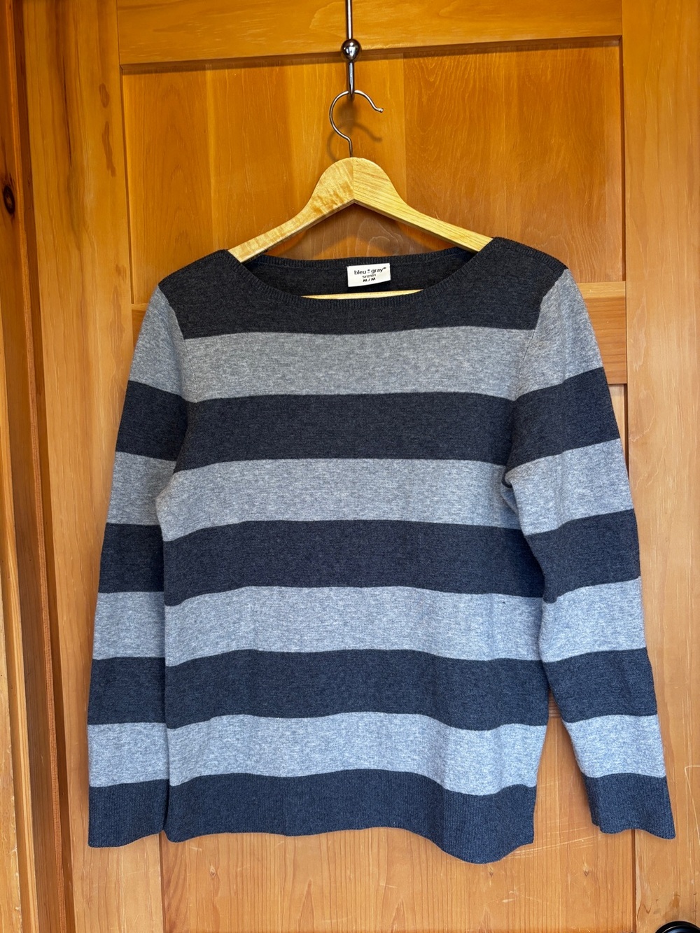 bley grey Grey Striped Womens Sweater